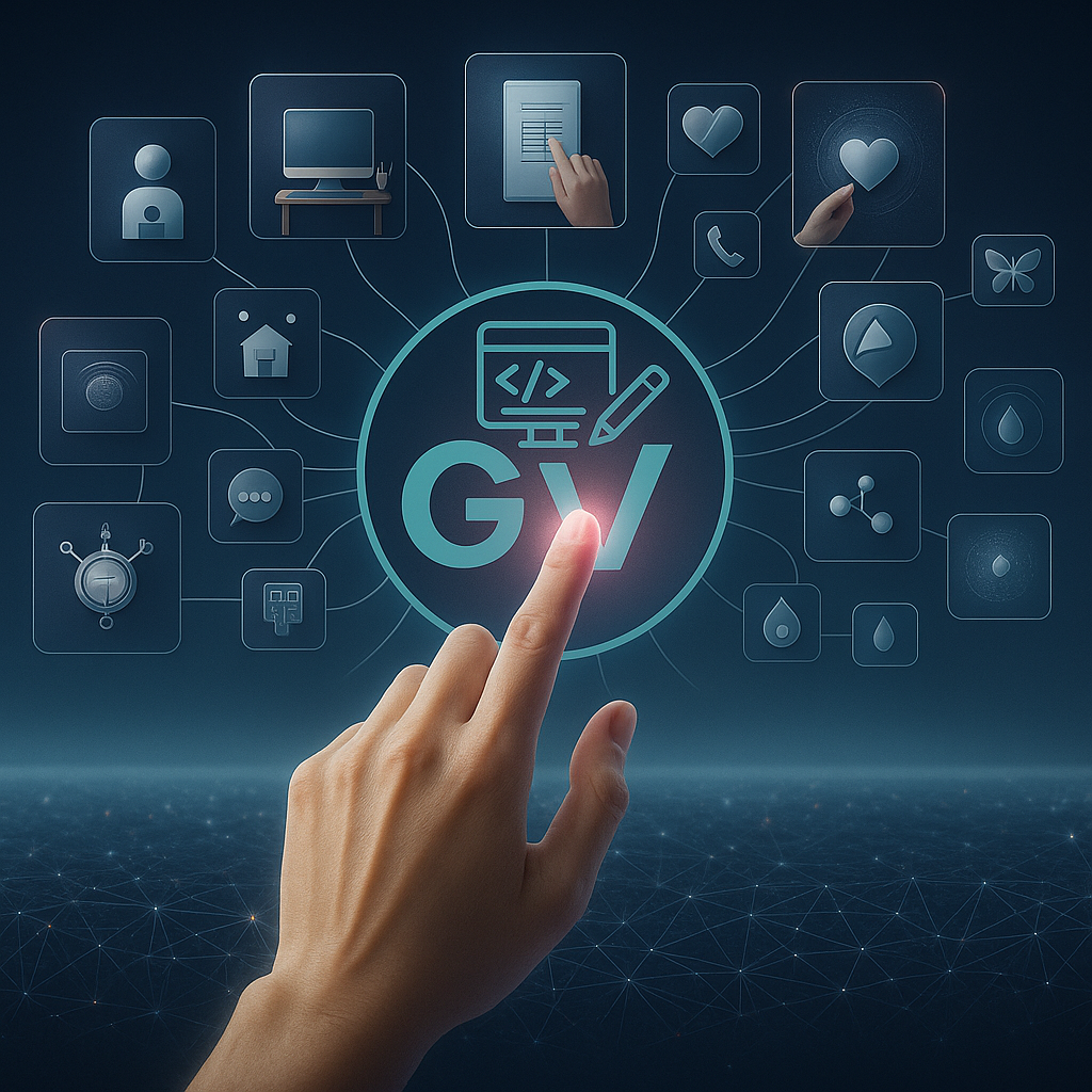 Abstract artificial intelligence connecting with websites